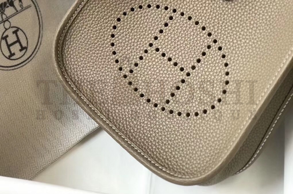 H**me5 Evelyne III TPM Bag In Taupe Clemence Leather Master Quality