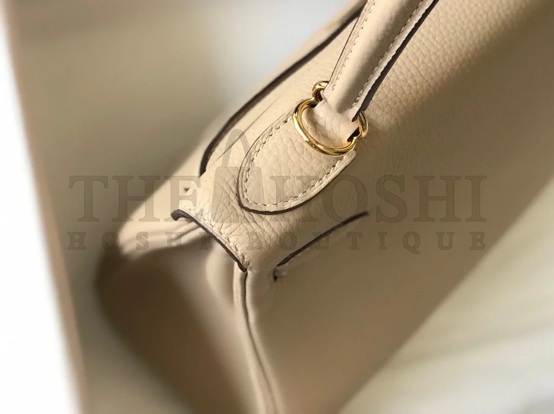 H**me5 Kelly 28cm Retourne Bag in Trench Clemence Leather GHW Master Quality