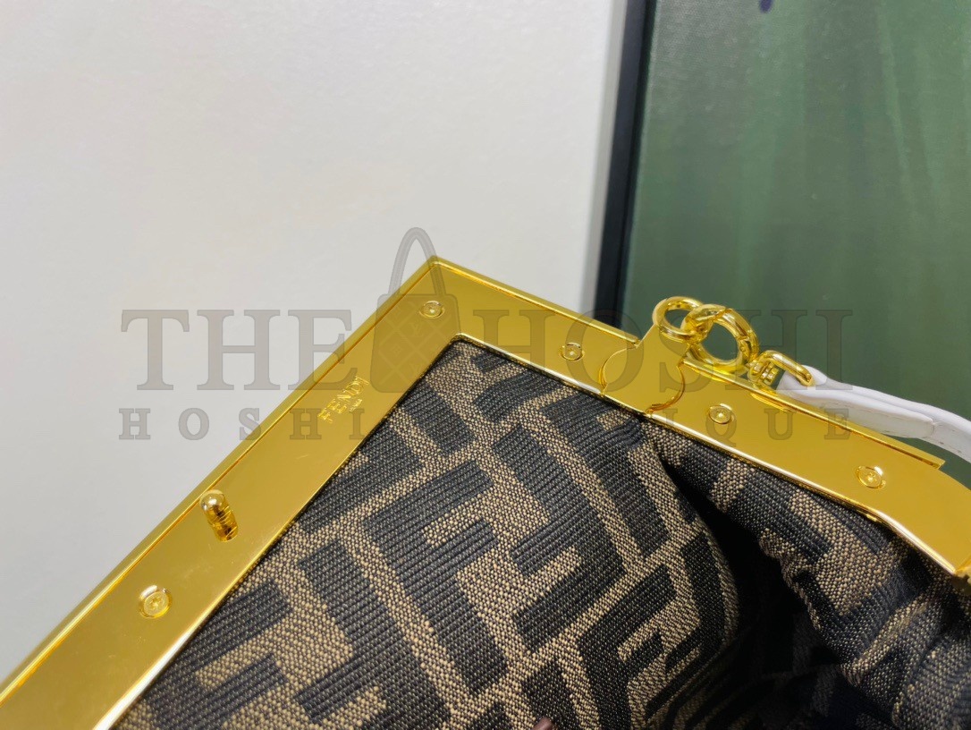 F**di First Small Bag In White Nappa Leather with Python F Master Quality