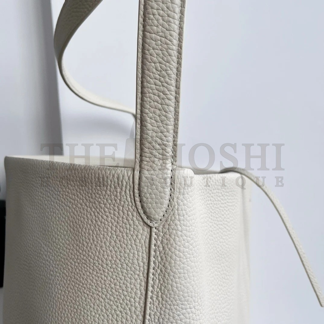 The R0w Large N/S Park Tote in Ivory Grained Leather Master Quality
