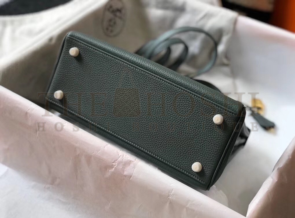 H**me5 Vert Amande Clemence Kelly 28cm Bag GHW Master Quality