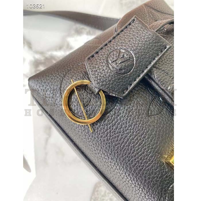 L0vis Vvtt0n LV Women Madeleine BB Handbag Black Monogram Empreinte Grained Cowhide Master Quality