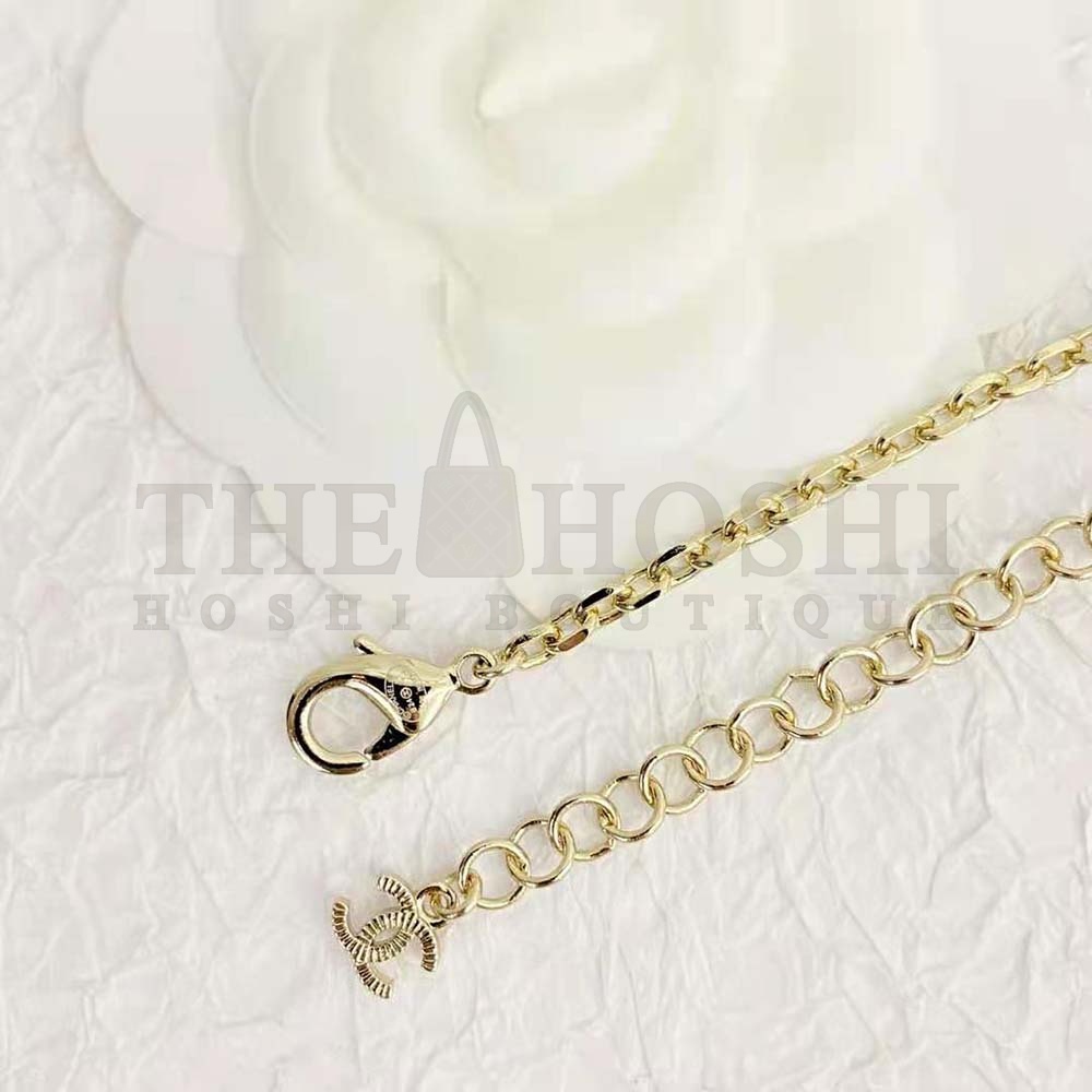 Ch**el Women Long Necklace in Metal Resin Glass Pearls and Strass Master Quality