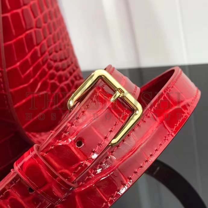 L0vis Vvtt0n LV Women Capucines BB Handbag Red Crocodilien Brillant Savoir Faire Master Quality