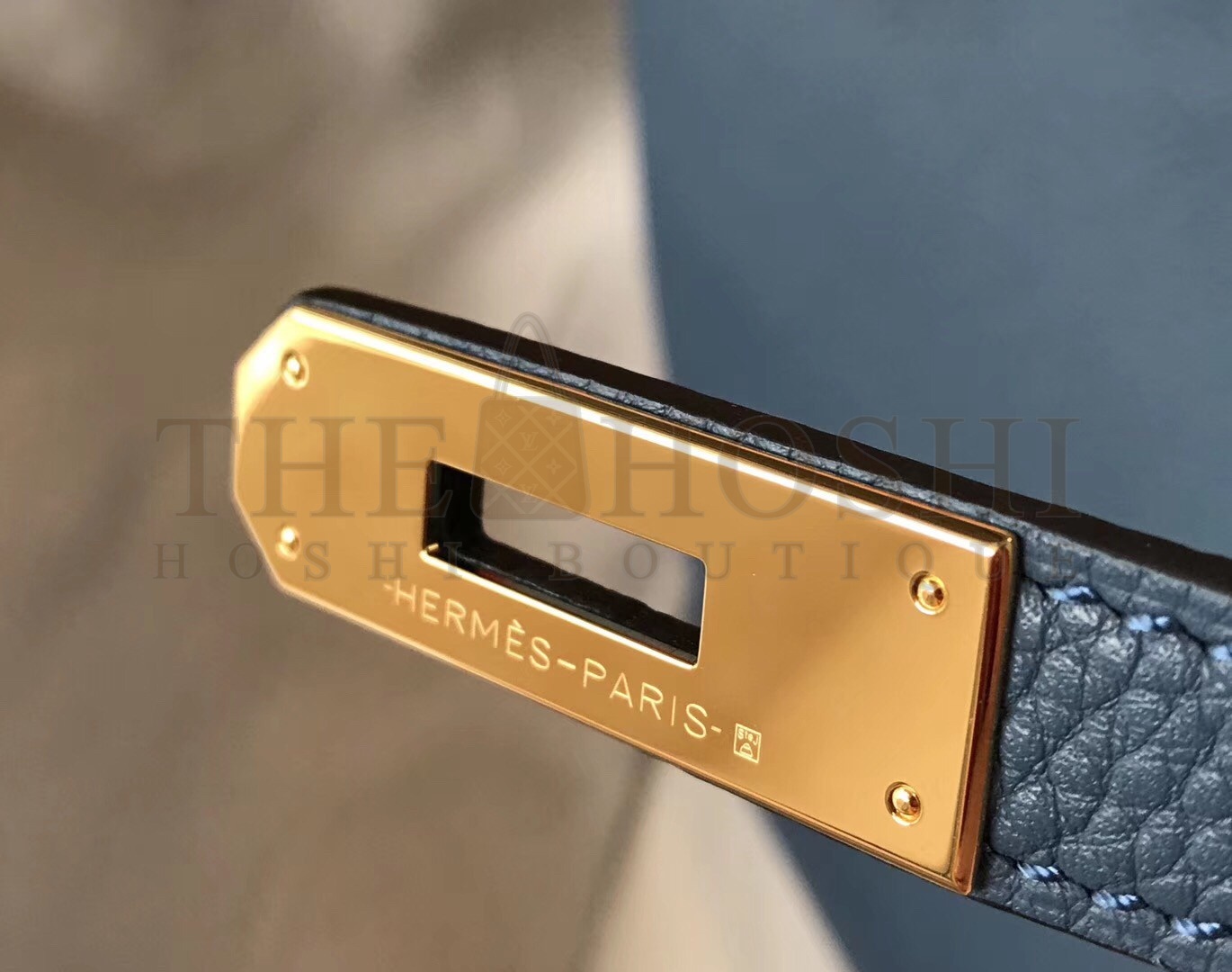 H**me5 Birkin 35 Bag in Blue Agate Clemence Leather with GHW Master Quality