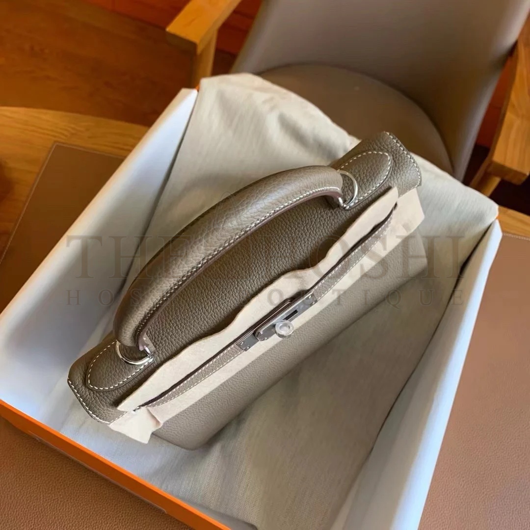 H**me5 Kelly Retourne 28 Handmade Bag In Taupe Togo Leather Master Quality