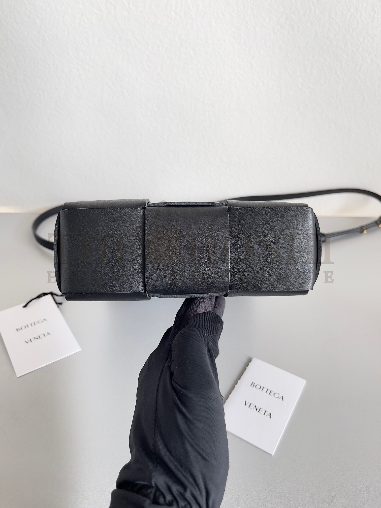 B0tt*ga Ven*ta Mini Cassette Tote Bag In Black Lambskin Master Quality