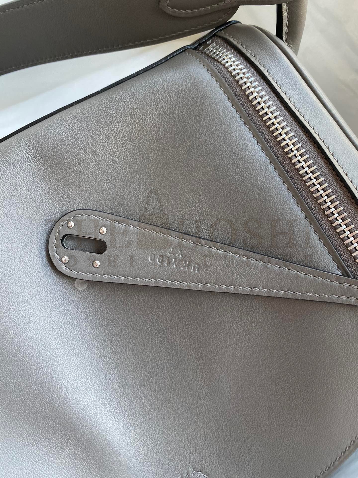 H**me5 Lindy 30 Handmade Bag In Grey Swift Calfskin Master Quality