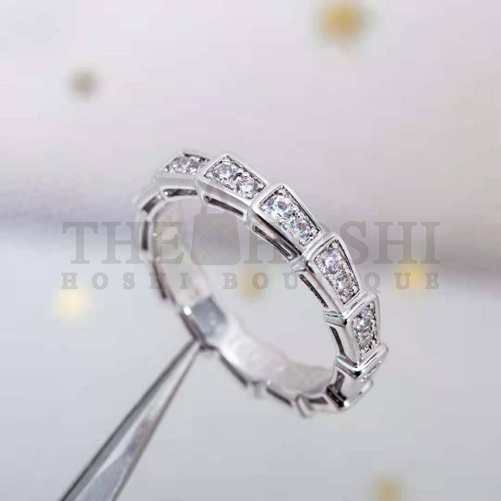 Bv1g*ai Women Precious Beauty of the Scales Serpenti Viper Ring Master Quality