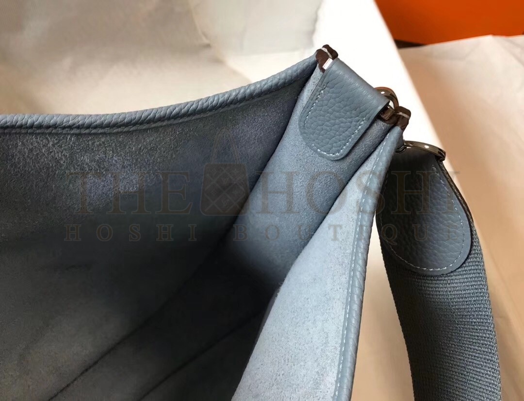 H**me5 Evelyne III 29 Bag In Blue Lin Clemence Leather Master Quality