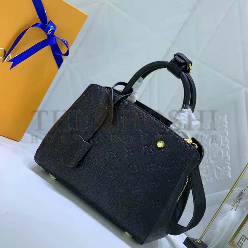 L0vis Vvtt0n LV Women Montaigne MM Handbag Monogram Empreinte Black Master Quality