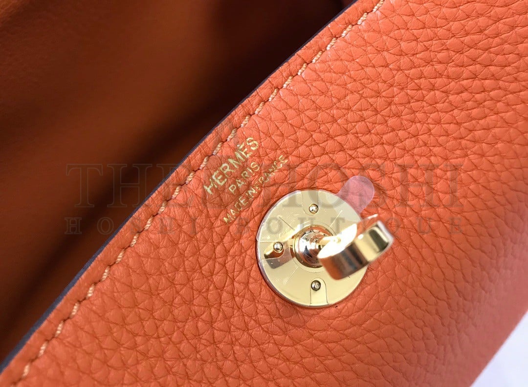 H**me5 Lindy Mini Bag In Orange Clemence Leather GHW Master Quality