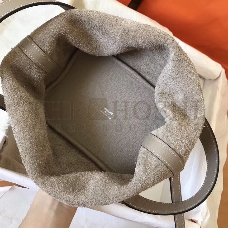 H**me5 Tourterelle Picotin Lock MM 22cm Handmade Bag Master Quality