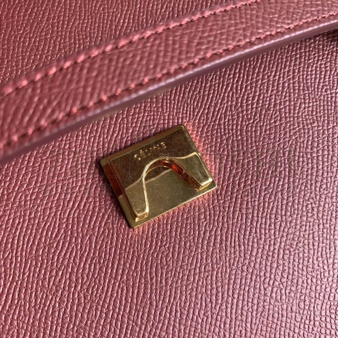 Ce1i*e Belt Mini Bag In Bordeaux Grained Calfskin Master Quality