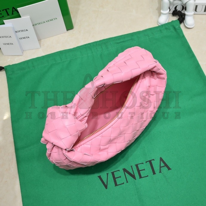 B0tt*ga Ven*ta Mini BV Jodie Bag In Pink Woven Leather Master Quality