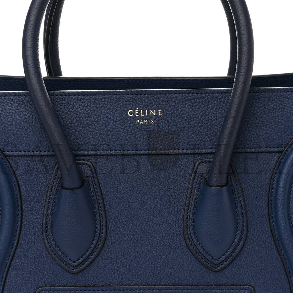 Ce1i*e DRUMMED CALFSKIN MICRO LUGGAGE MARINE (26*25*13cm) Master Quality