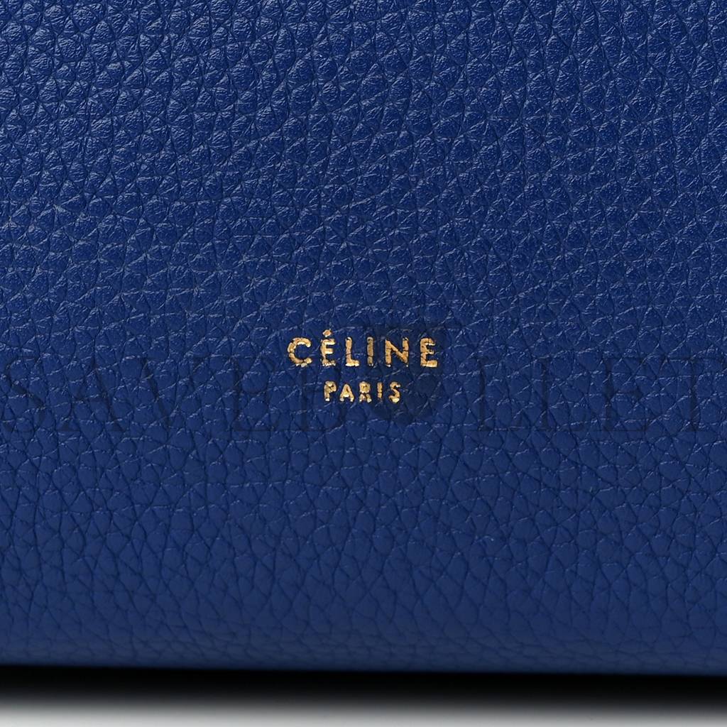 Ce1i*e GRAINED CALFSKIN MINI BELT BAG INDIGO (28*23*16cm) Master Quality