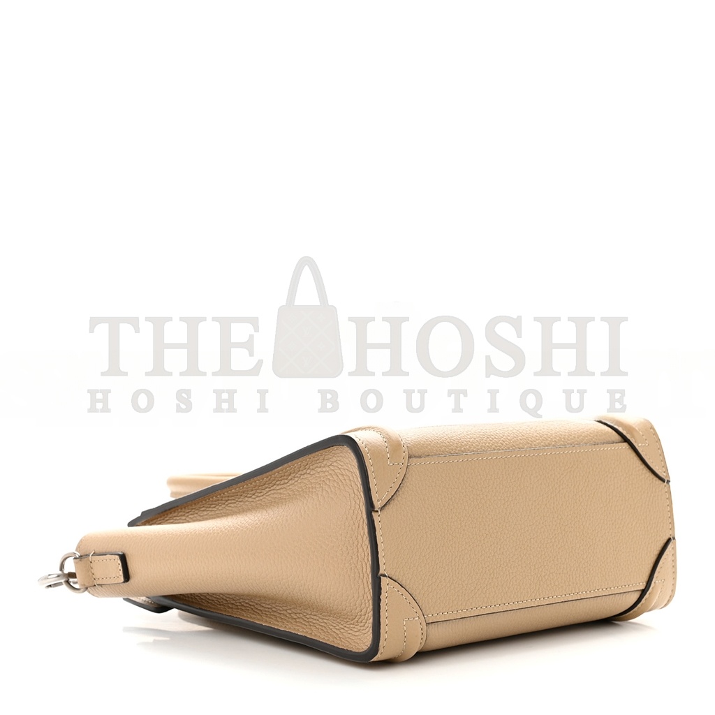 Ce1i*e DRUMMED CALFSKIN NANO LUGGAGE DUNE 1403304 (20*20*10cm) Master Quality