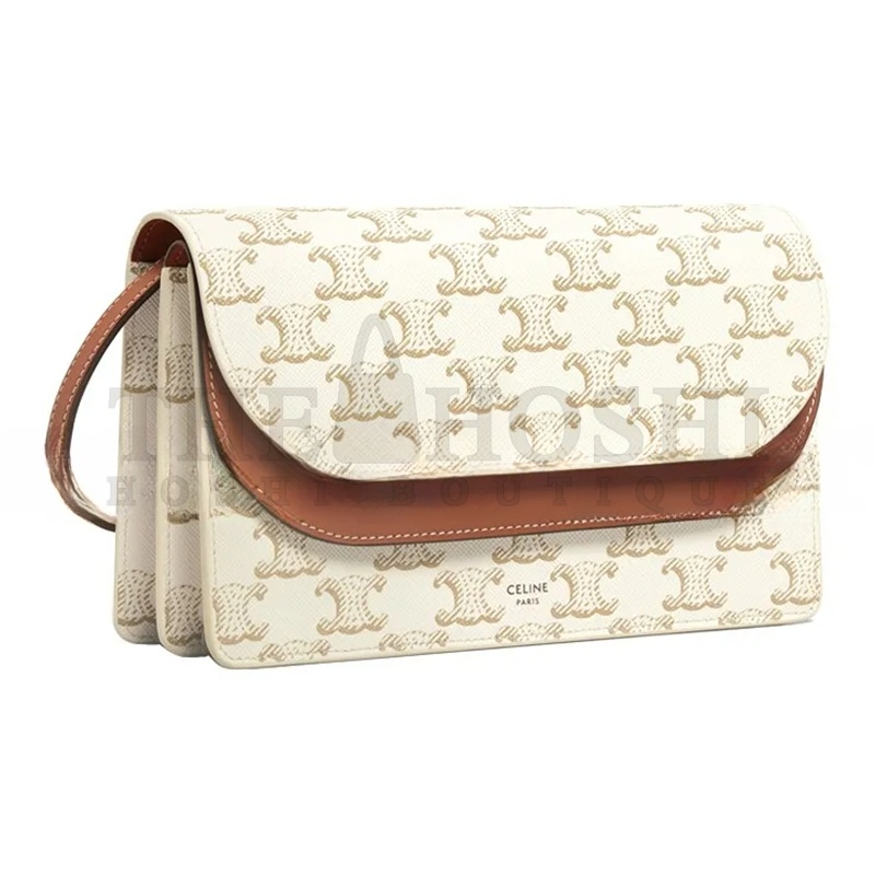 Ce1i*e CROSSBODY BAG IN TRIOMPHE CANVAS AND SMOOTH LAMBSKIN 10D852CG9.01TA (20*11.5cm) Master Quality