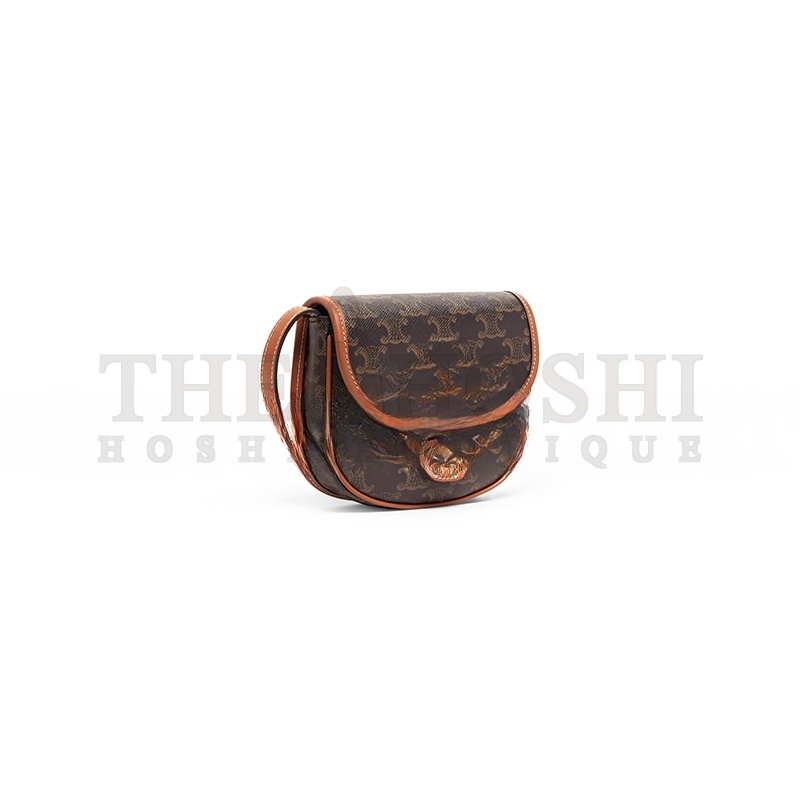 Ce1i*e MINI BESACE IN TRIOMPHE CANVAS AND CALFSKIN 196702BZJ.04LU (15*11*4cm) Master Quality