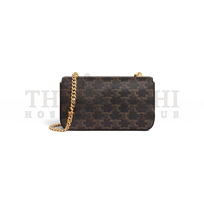 Ce1i*e CHAIN SHOULDER BAG CLAUDE IN TRIOMPHE CANVAS 197992DQW.04LU (20*10*4cm) Master Quality