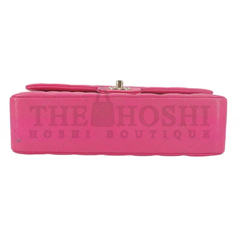 Ch**el 19C BARBIE PINK CAVIAR MEDIUM CLASSIC DOUBLE FLAP BAG (25.5*16*7.5cm) Master Quality
