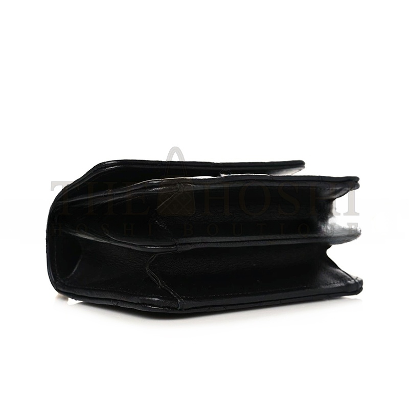 Ch**el LAMBSKIN QUILTED CHAIN TOP HANDLE CLUTCH WITH CHAIN 1126019 (13*10*6cm) Master Quality