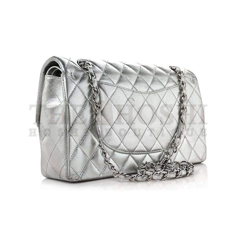 Ch**el METALLIC MEDIUM DOUBLE FLAP 1109300 (25*15*6cm) Master Quality