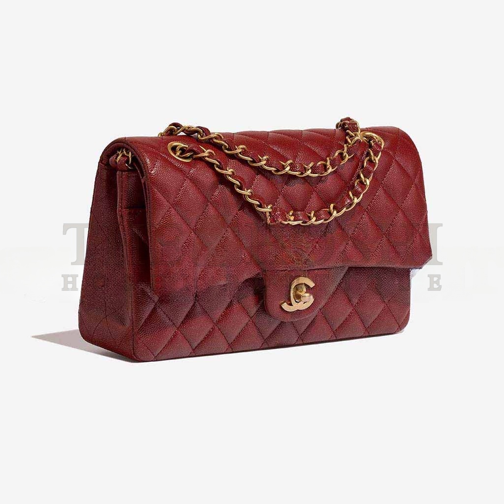 Ch**el TIMELESS MEDIUM CAVIAR RED AS3011 (25.5*15.5*6.5cm) Master Quality