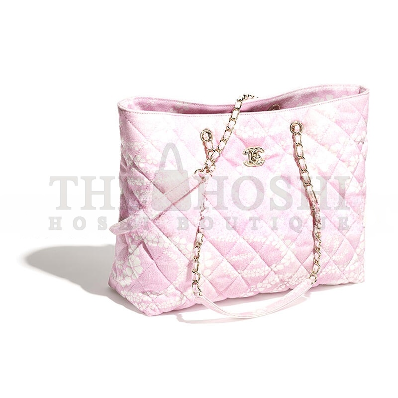 Ch**el COCO BEACH 2025 COLLECTION SHOPPING BAG PRINTED DENIM AS5429 (37*28.5*13cm) Master Quality