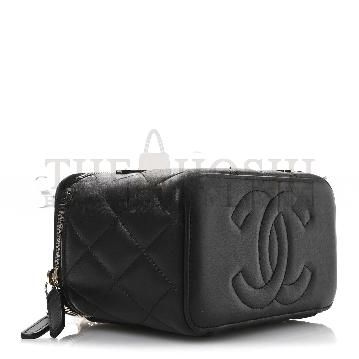 Ch**el LAMBSKIN QUILTED ROLLER SKATE SMALL VANITY CASE WITH CHAIN AP1341 (16*9.5*7.5cm) Master Quality