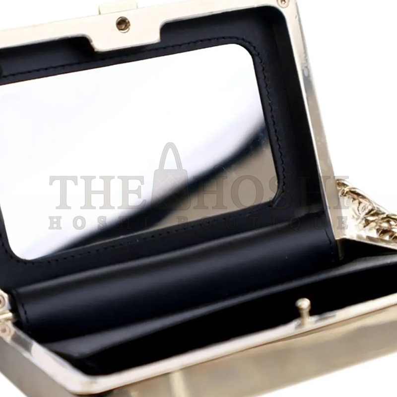 Ch**el PATENT BOY CLUTCH WITH CHAIN HANDBAG AP2870 B08500 94305 (11*7.5*2.5cm) Master Quality