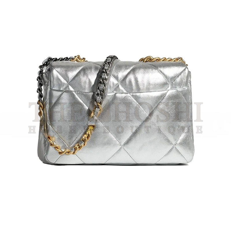 Ch**el METALLIC QUILTED 19 BAG AS1161 B05457 45002 (30*20*10cm) Master Quality
