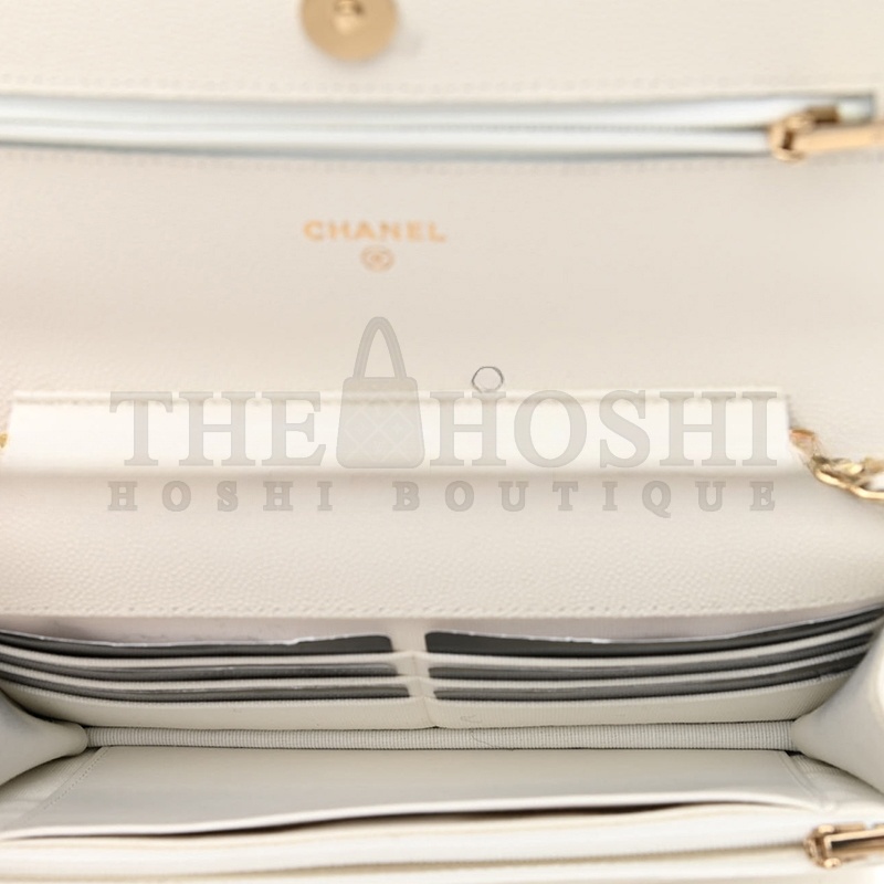 Ch**el CAVIAR QUILTED WALLET ON CHAIN WOC 1168643 (20*12*3cm) Master Quality