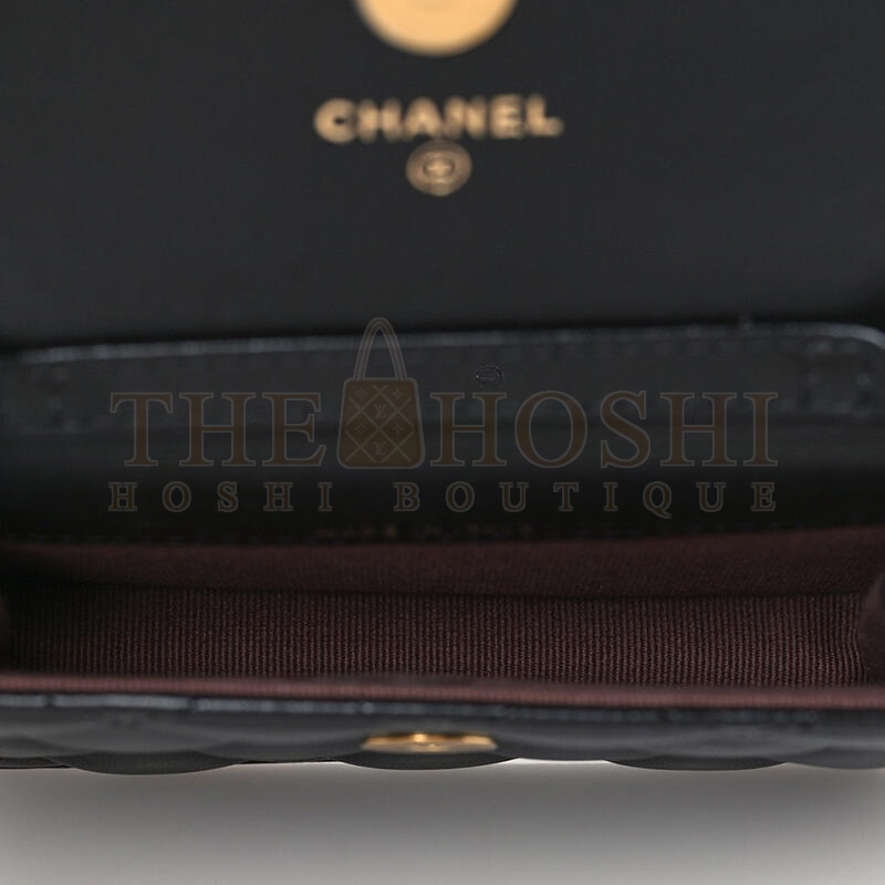 Ch**el MINI CC FLAP RESIN PEARL WITH CHAIN 1099296 (15*10*7cm) Master Quality