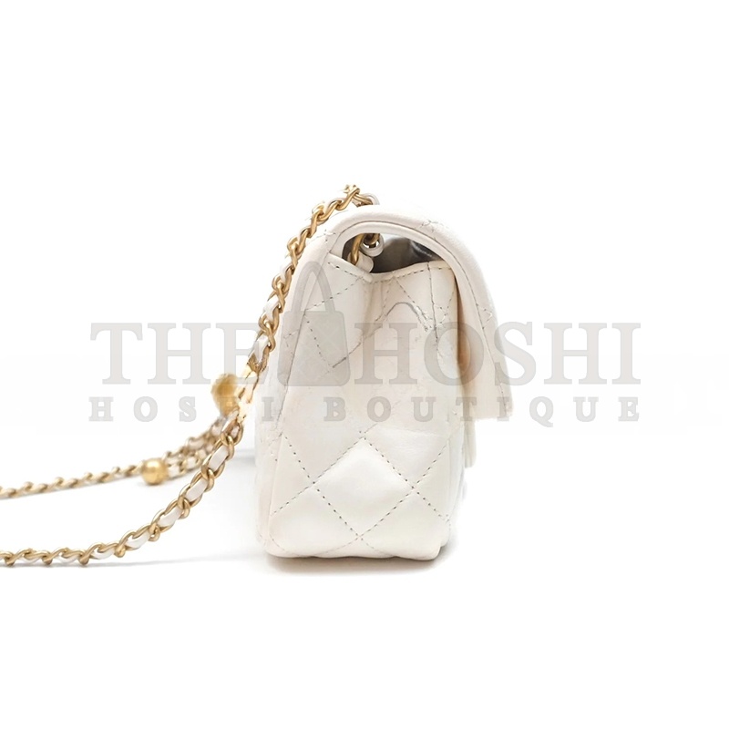 Ch**el MINI PEARL CRUSH QUILTED 163320 (20*11*6cm) Master Quality