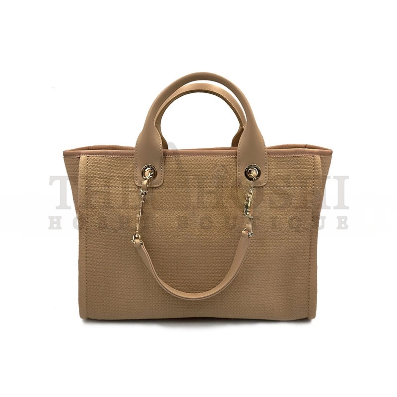 Ch**el MIXED FIBERS SMALL DEAUVILLE TOTE 142010 (39*24*17cm) Master Quality