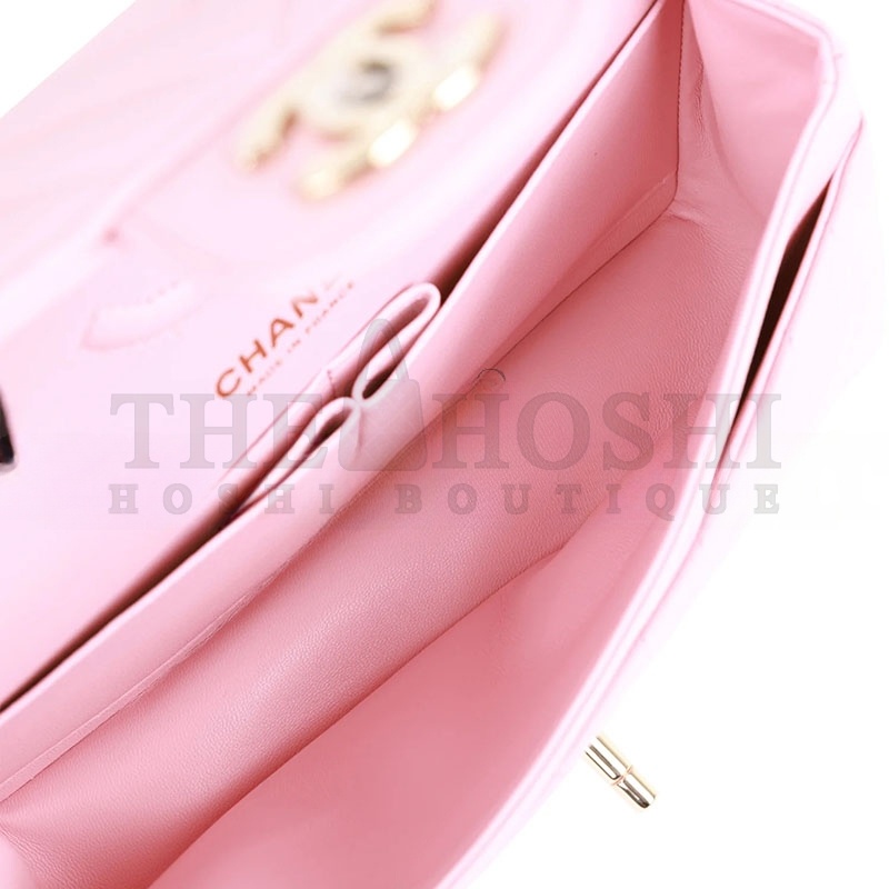 Ch**el SMALL CHEVRON CLASSIC DOUBLE FLAP 1192140 (23*13*6cm) Master Quality