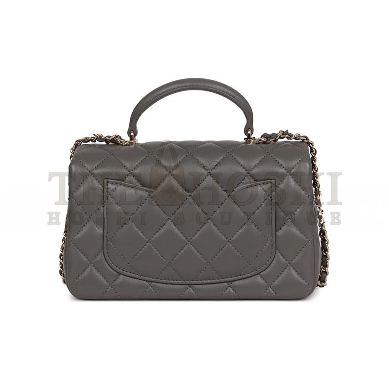 Ch**el MINI FLAP BAG WITH TOP HANDLE 1402157 (22*15*8cm) Master Quality