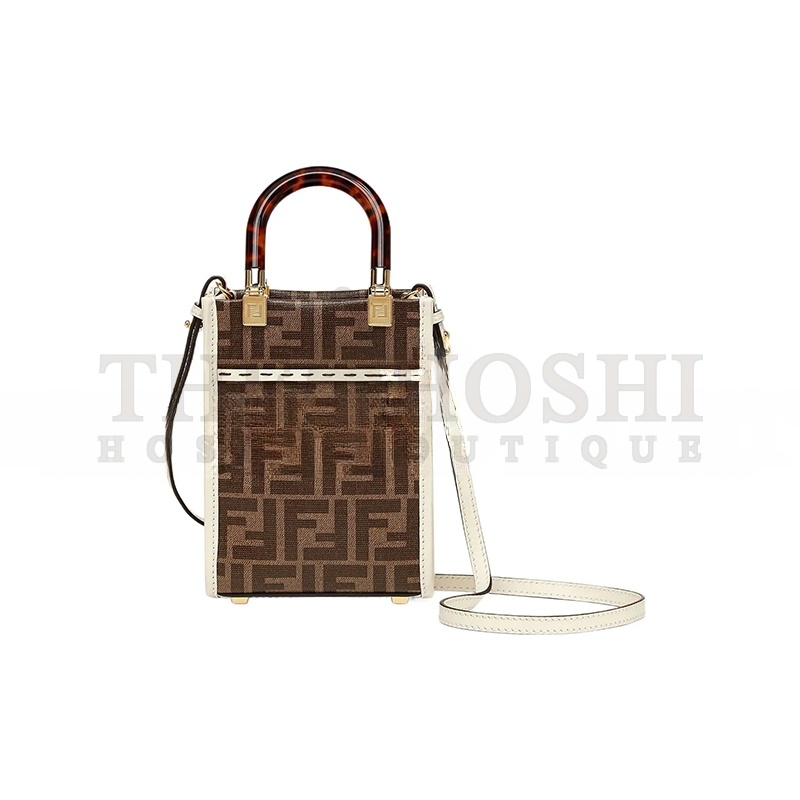 F**di MINI SUNSHINE SHOPPER TOTE CROSSBODY BAG 8BS051AJH9F1HDV (18*13*6.5cm) Master Quality