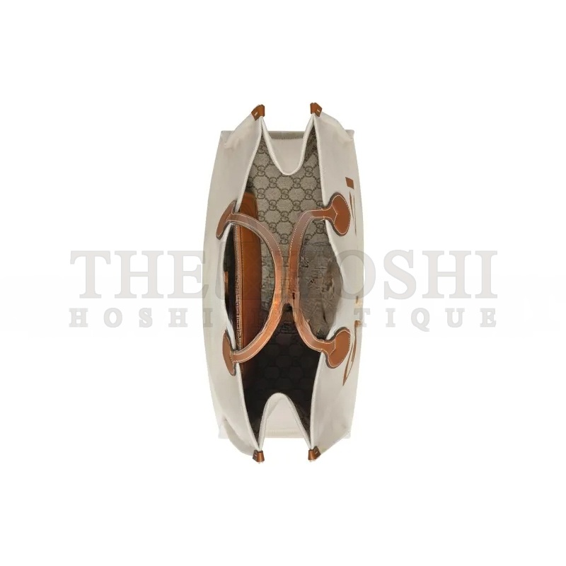 Gvc*1 PRINT TOTE BAG NEW BEIGE CANVAS 772176 (41*29*18cm) Master Quality