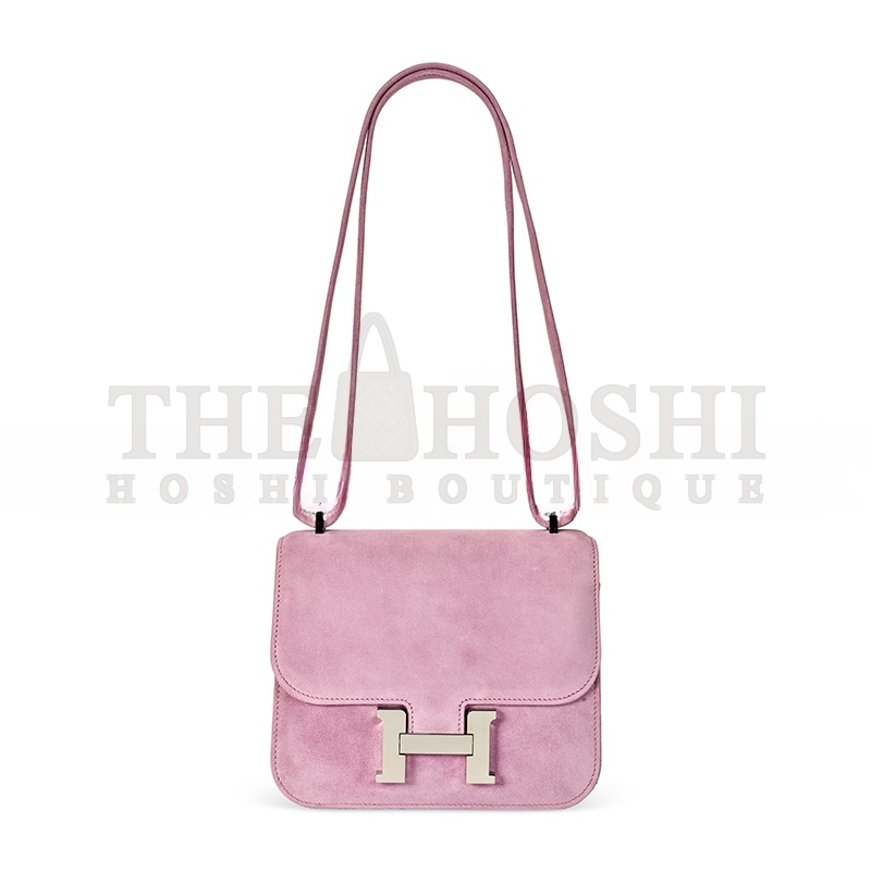 H**me5 MASTER A ROSE INDIENNE VEAU DOBLIS SUEDE MINI CONSTANCE WITH PALLADIUM HARDWARE 436576 (18*14.5*6cm) Master Quality