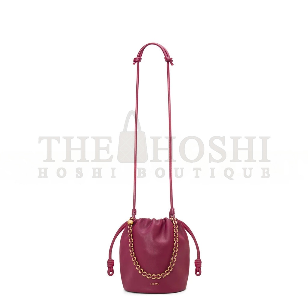 L0ew* FLAMENCO PURSE BUCKET IN MELLOW NAPPA LAMBSKIN A411FPBX02-1048 (32*24*17cm) Master Quality