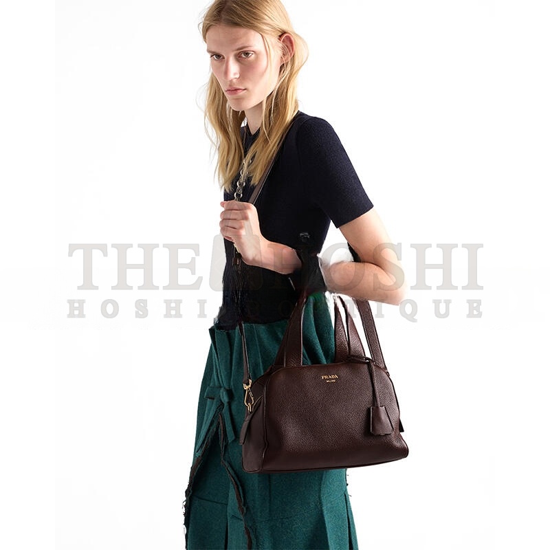 Pra*a MEDIUM LEATHER TOP-HANDLE BAG 1BB149 (28*20*13cm) Master Quality