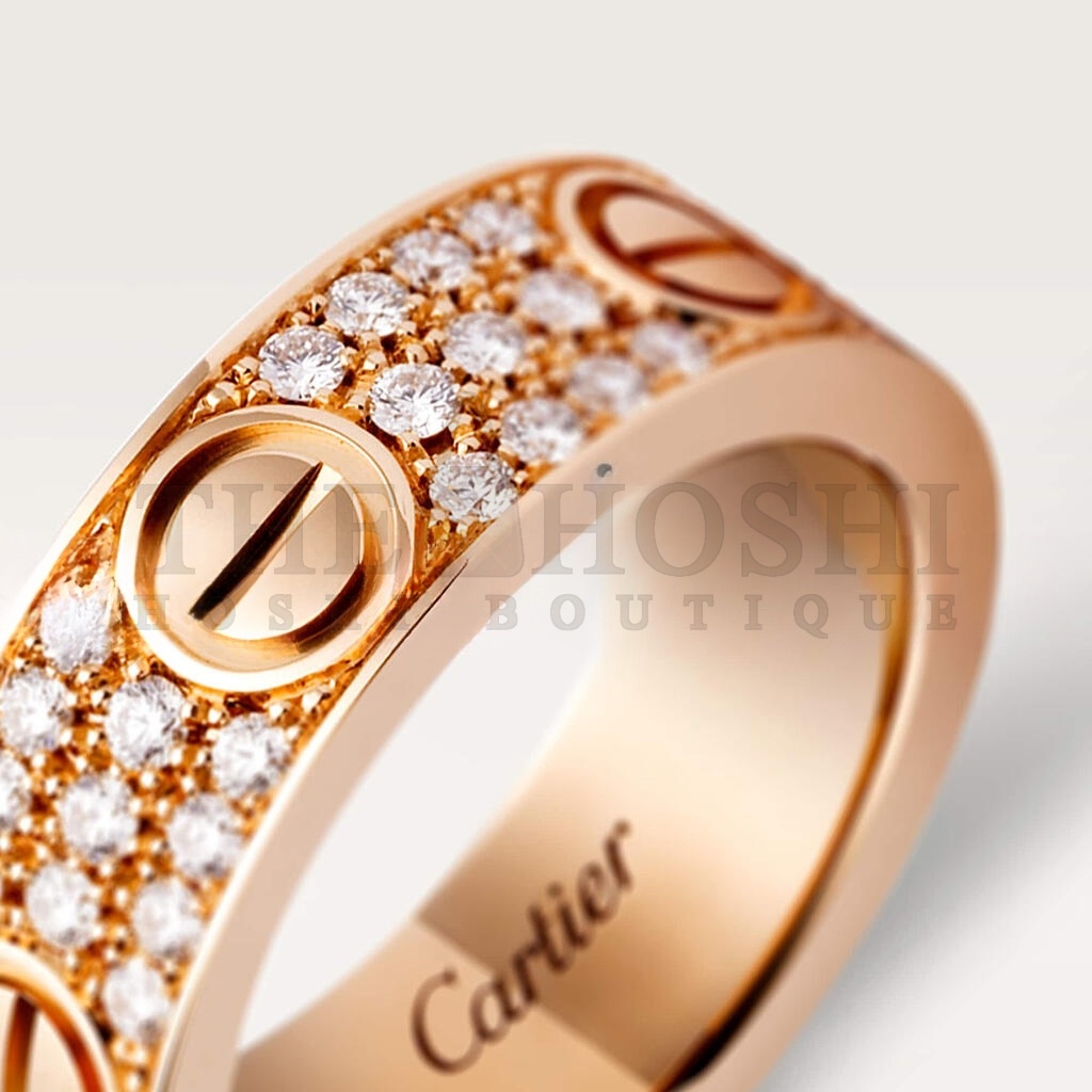 Ca*t1er LOVE RING, D1am0nd-PAVED B4087600 Master Quality