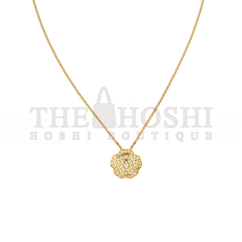 Ch**el BOUTON DE CAMÉLIA NECKLACE Ref. J12037 Master Quality