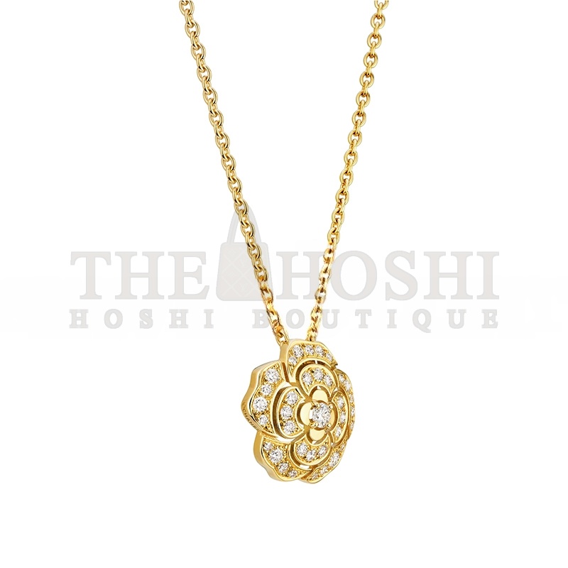 Ch**el BOUTON DE CAMÉLIA NECKLACE Ref. J12037 Master Quality