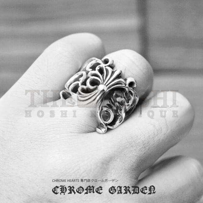 Ch*0me He**ts BUTTERFLY FLORAL CROSS RING Master Quality