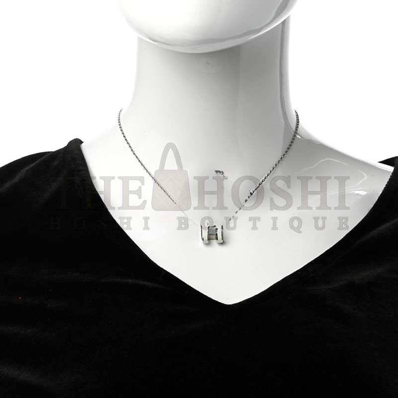 H**me5 LACQUERED PALLADIUM POP H PENDANT NECKLACE WHITE Master Quality