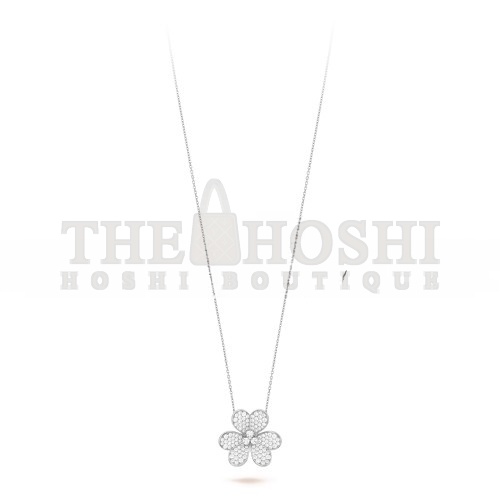 V*n Cl**f ARPELS FRIVOLE CLIP PENDANT, VERY LARGE MODEL - WHITE GOLD, D1am0nd VCARP6L600 Master Quality